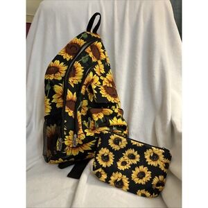 Canvas NGIL Sunflower Sling Backpack-crossbody-Purse w/makeup bag
